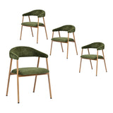 Set von 2 skandinavischen Esszimmer Sesseln mit beige Stoffarmlehnen - Cromwell