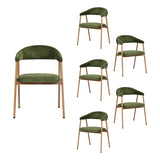 Set von 2 skandinavischen Esszimmer Sesseln mit beige Stoffarmlehnen - Cromwell