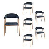 Set von 2 skandinavischen Esszimmer Sesseln mit beige Stoffarmlehnen - Cromwell