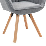 Bequemer Esszimmerstuhl aus grauem Stoff, 360° drehbar – CARSON FABRIC GREY