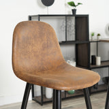 Set mit 6 industriellen Barhockern mit Wildlederrücken – CHARLTON BAR