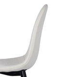 Set mit 4 skandinavischen Esszimmerstühlen aus beigem Stoff – CHARLTON