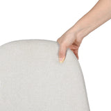 Set mit 4 skandinavischen Esszimmerstühlen aus beigem Stoff – CHARLTON