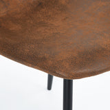 Lot de 4 chaises de salle à manger industrielles en suédine - CHARLTON