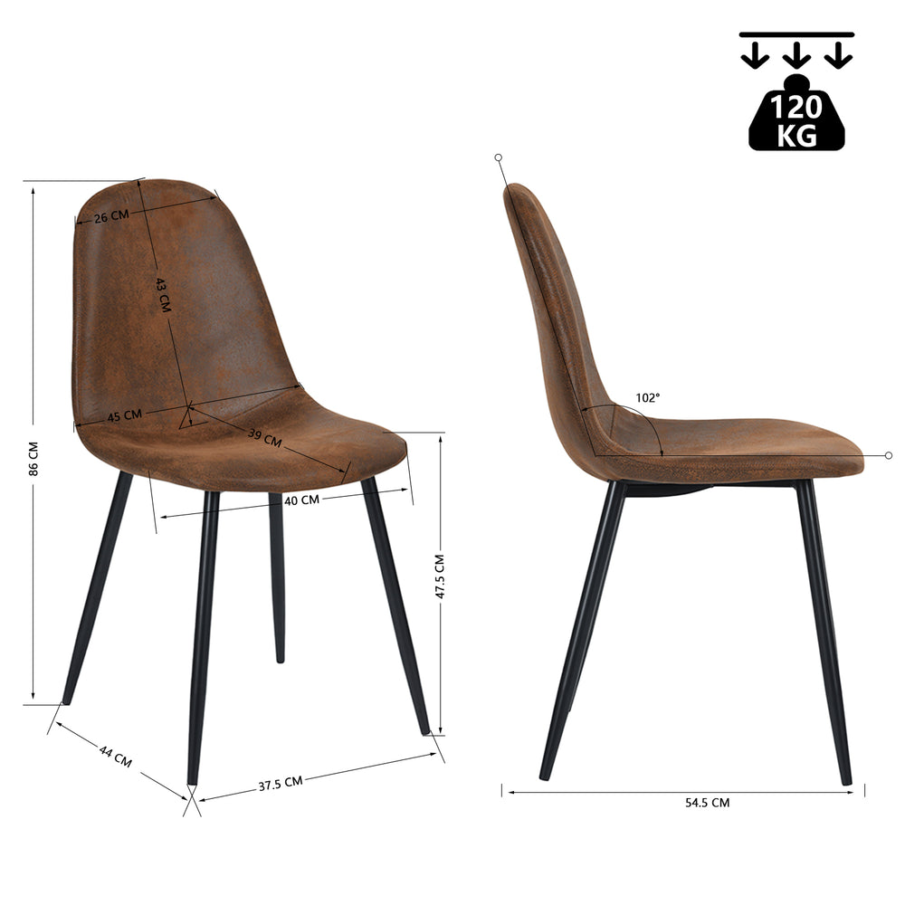 Round Table Table Table Table Timber Ø80 cm with 4 black velvet chairs, modern and comfortable style