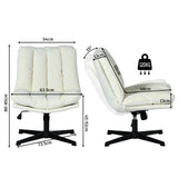 Drehbarer, verstellbarer Freizeitsessel mit Armlehnen aus beigem Cord – DUROTHIL