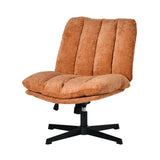 Drehbarer, verstellbarer Freizeitsessel mit Armlehnen aus beigem Cord – DUROTHIL