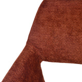 Lot de 2 fauteuils de salle à manger scandinaves avec accoudoirs en chenille terracotta - CROMWELL