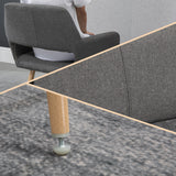 Set aus 4 skandinavischen Esszimmersesseln mit grauen Cord-Armlehnen – CROMWELL CORDUROY