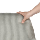 Lot de 6 fauteuils de salle à manger scandinaves pivotantes en velours côtelé gris avec accoudoirs - CROMWELL MID