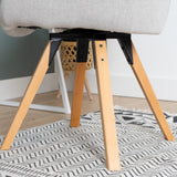 Chaise de salle à manger confortables en tissu beige pivotantes 360° - CARSON FABRIC BEIGE