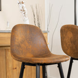 Set von 4 Industrial Bar Stools mit schwedischem Dossier - Charlton Bar