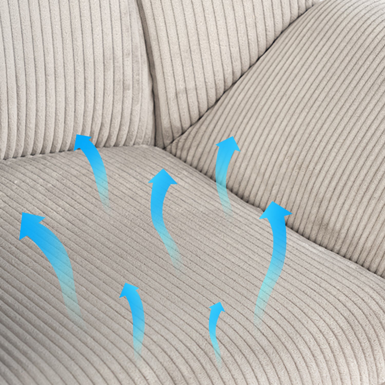 Drehbarer, verstellbarer Freizeitsessel mit grauen Cord-Armlehnen – DUROTHIL