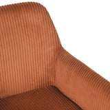 Lot de 2 chaises de salle à manger de style scandinave avec pieds en bois et accoudoirs en velours côtelé rouge - ELIA