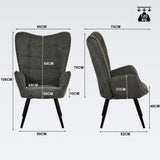 Polvetta scandinaviana con stirate in tessuto grigio scuro con cuciture - Funkel