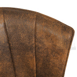 Lot de 2 fauteuils de salle à manger industriels avec accoudoirs en suédine - DONCIC