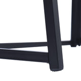 Bureau/table d'ordinateur industriel pliable en bois et en métal noir - ASCOLI