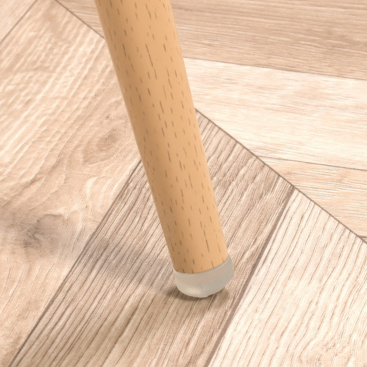 Lot de 2 fauteuils de salle à manger scandinaves avec accoudoirs en tissu beige - CROMWELL