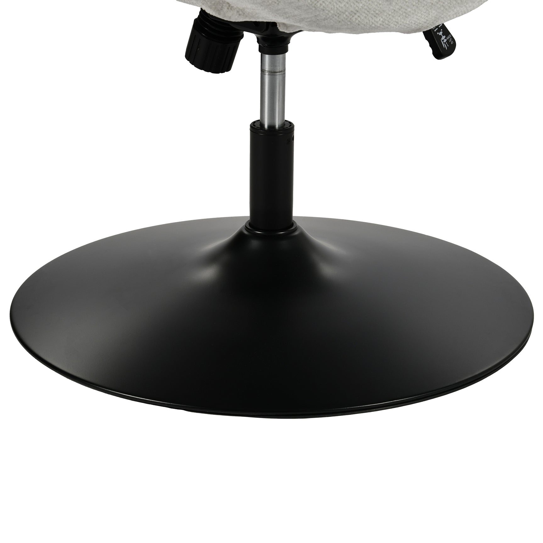 Fauteuil de loisirs réglable en tissu chenille gris pivotant à 360° - LAMBERY