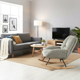 Einstellbare ergonomische Büro -Sessel mit Stoff Armlehnen weiße Schleife - Thomasina