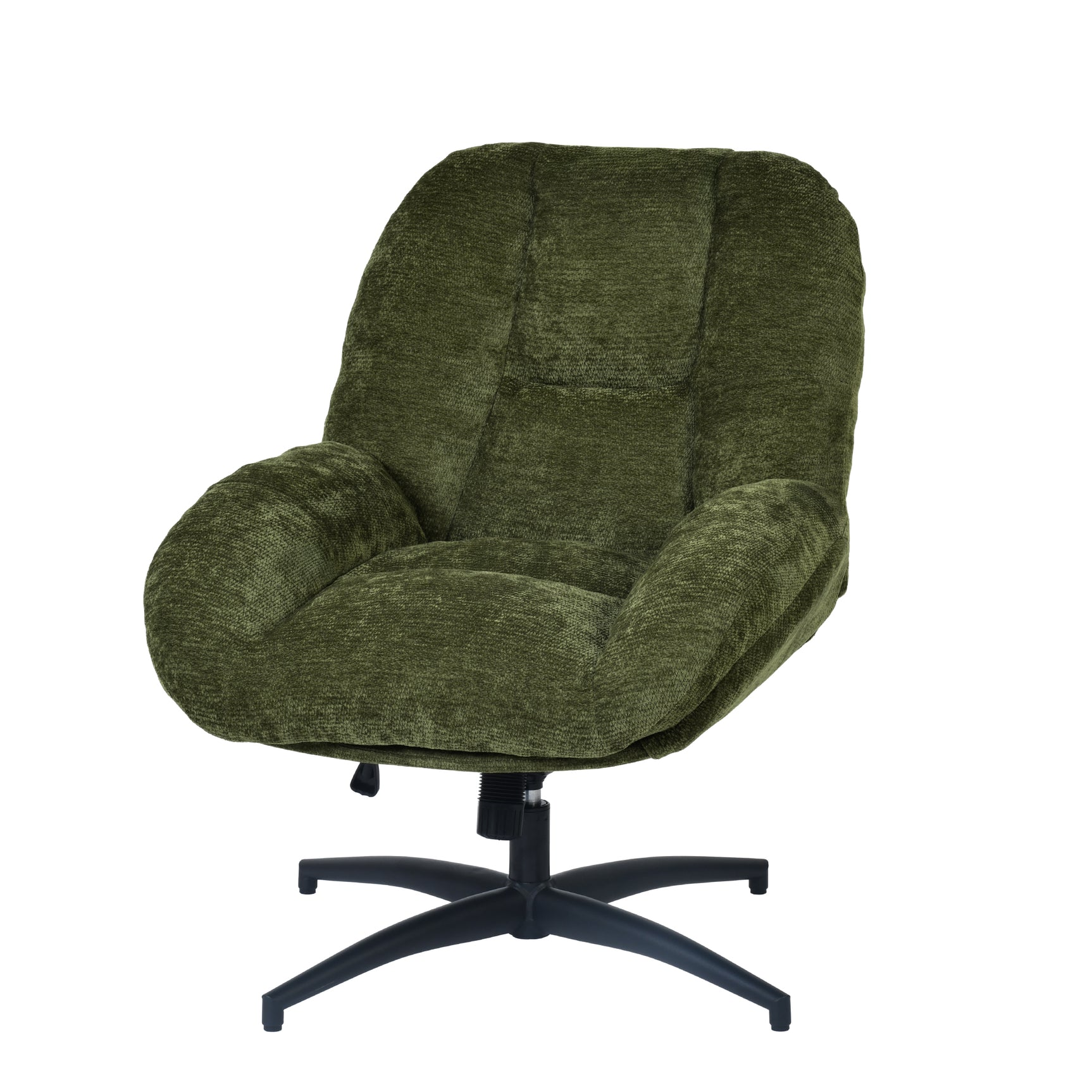 Adjustable Ergonomic Office Armchair Pivoting with fabric armrests white loop - Thomasina