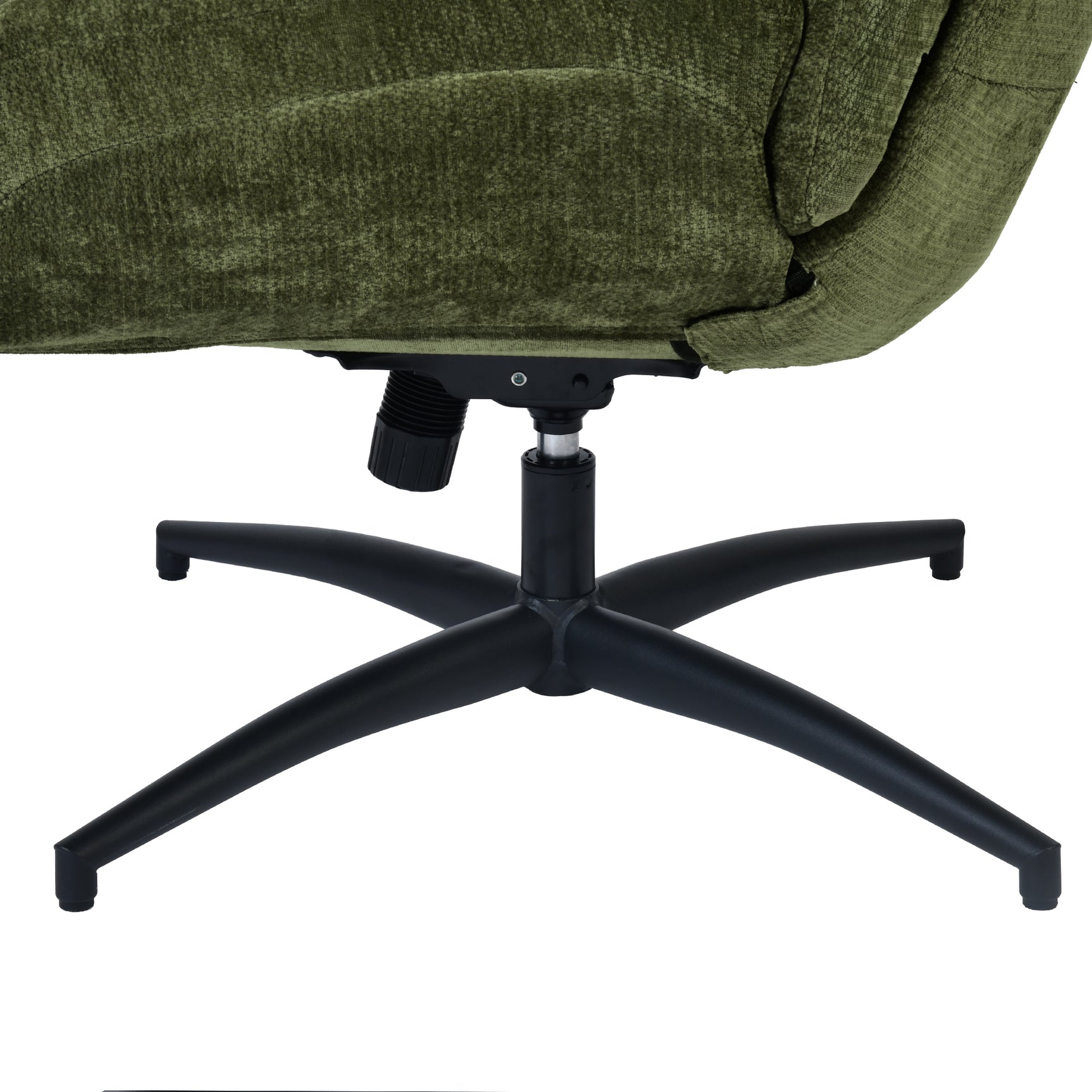 Adjustable Ergonomic Office Armchair Pivoting with fabric armrests white loop - Thomasina