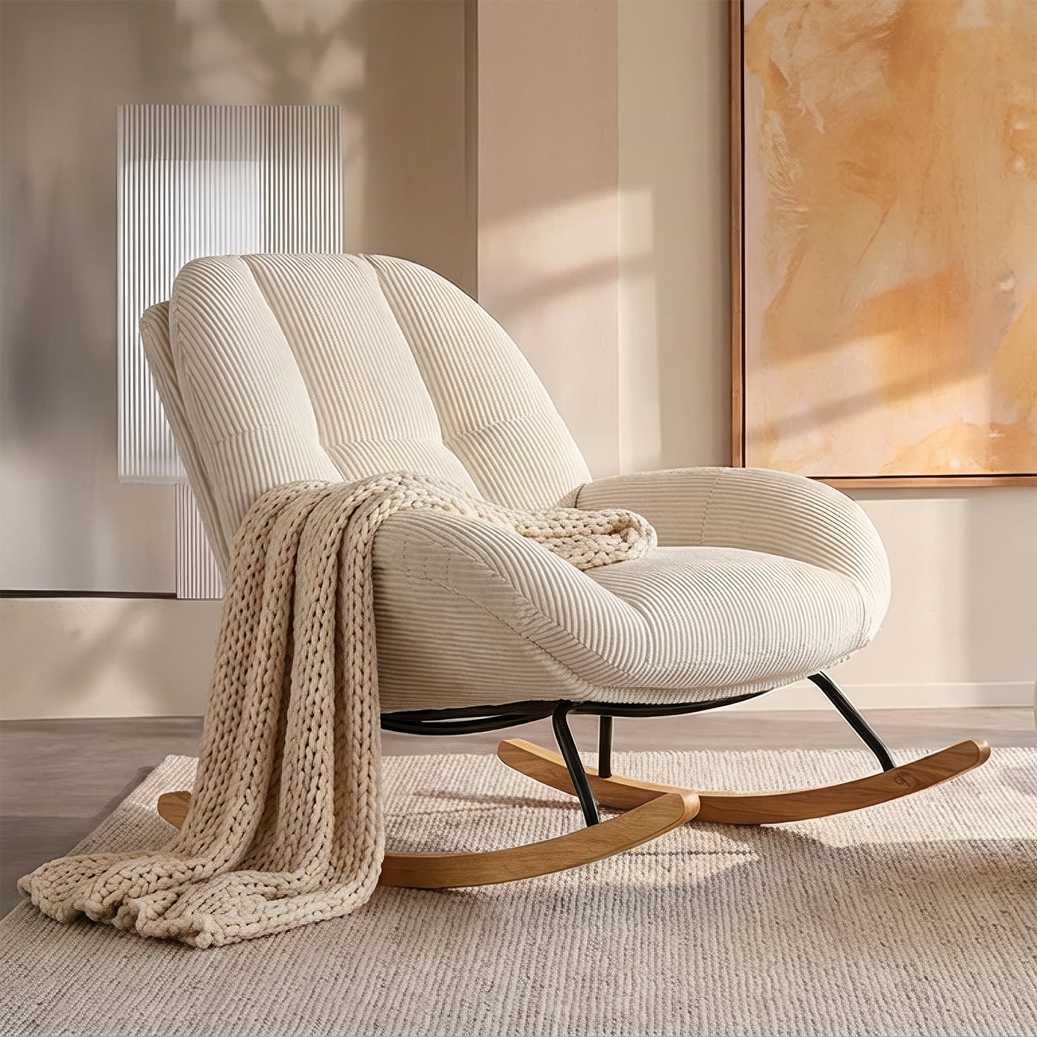 Einstellbare ergonomische Büro -Sessel mit Stoff Armlehnen weiße Schleife - Thomasina