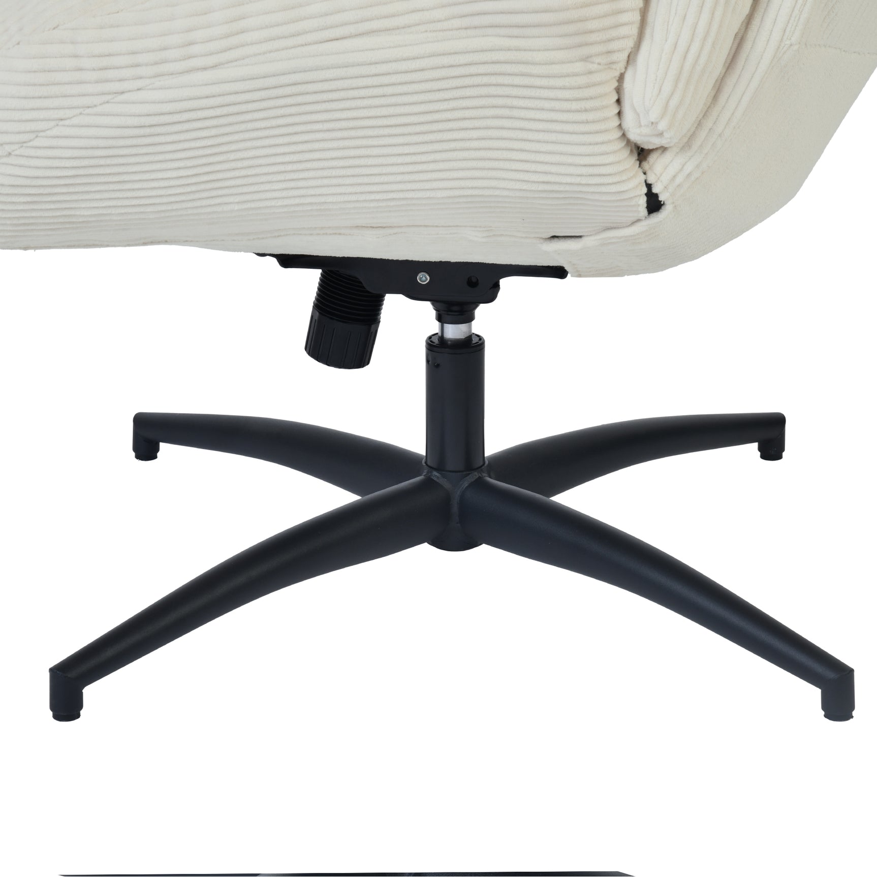 Adjustable Ergonomic Office Armchair Pivoting with fabric armrests white loop - Thomasina