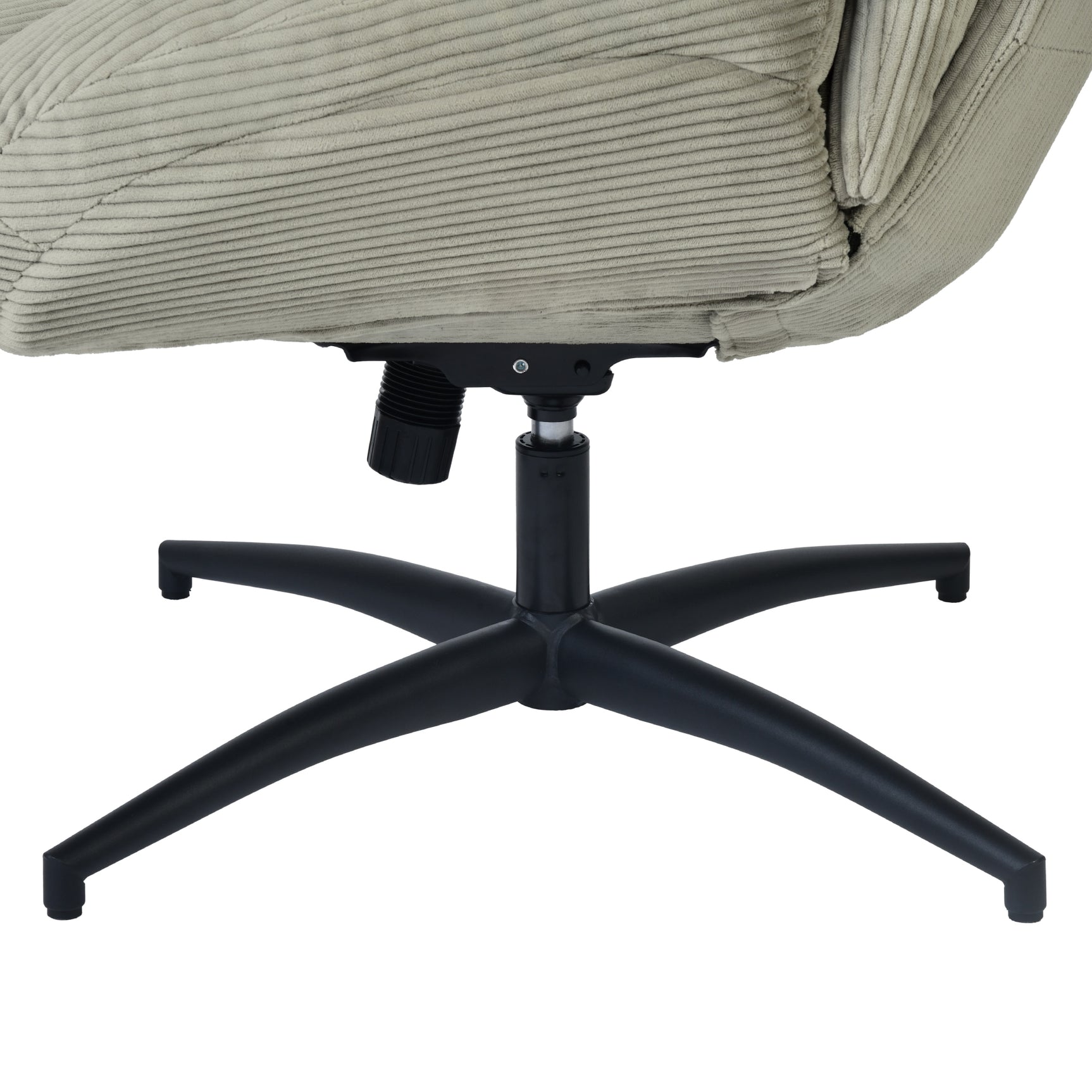 Adjustable Ergonomic Office Armchair Pivoting with fabric armrests white loop - Thomasina