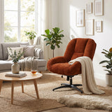 Adjustable Ergonomic Office Armchair Pivoting with fabric armrests white loop - Thomasina