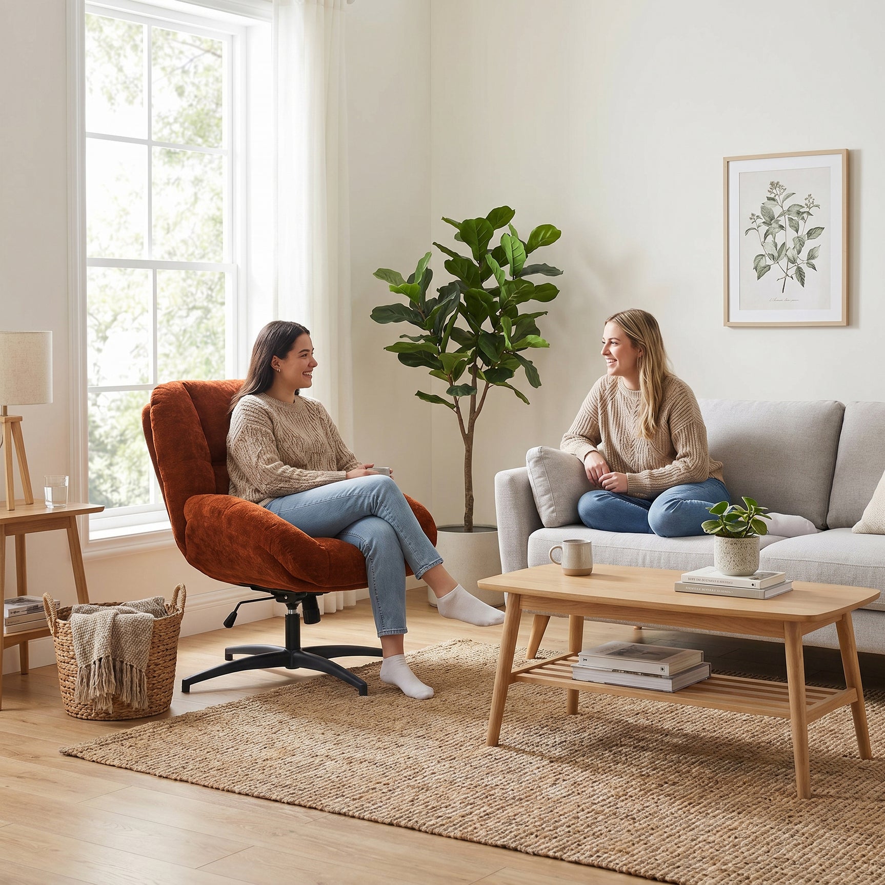 Adjustable Ergonomic Office Armchair Pivoting with fabric armrests white loop - Thomasina