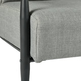 Loungesessel mit Armlehnen aus beigem Cord – DOMCO