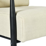 Loungesessel mit Armlehnen aus beigem Cord – DOMCO