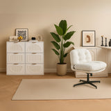 Meuble à chaussures moderne avec 6 abattants et étagères ouvertes, blanc â€?L118 x H115 x P25 cm