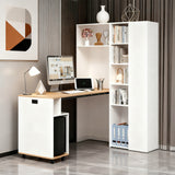 Bureau MDF blanc pliable 2 en 1
