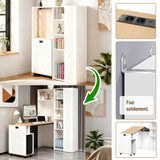 Bureau MDF blanc pliable 2 en 1