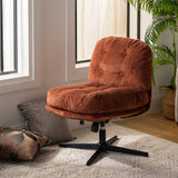 Poltrona lounge girevole e regolabile in velluto a coste color mattone - ALINTONEX