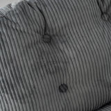 Swivel and adjustable lounge chair in gray corduroy - ALINTONEX