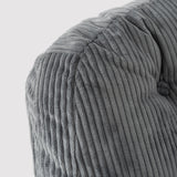 Swivel and adjustable lounge chair in gray corduroy - ALINTONEX