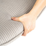 Drehbarer, verstellbarer Freizeitsessel mit grauen Cord-Armlehnen – DUROTHIL