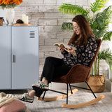 Scandinavian breastfeeding armchair with brick -red red -stable chanter armilies - kanas