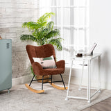 Scandinavian breastfeeding armchair with brick -red red -stable chanter armilies - kanas