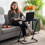 Table de chevet en métal vert style industriel avec rangement et étagère - WALNUT