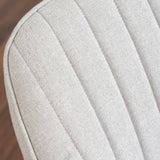 Set aus 4 bequemen Esszimmerstühlen aus beigem Stoff, 360° drehbar – CARSON FABRIC BEIGE 4STK