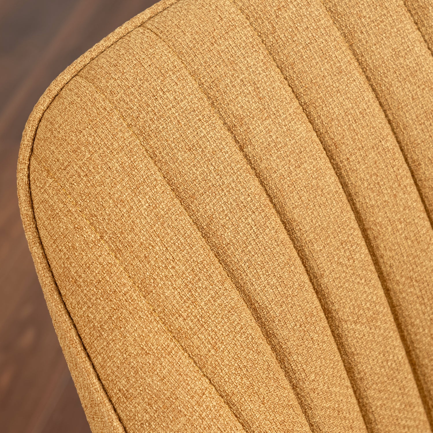 Set di 4 comode sedie da pranzo in tessuto giallo con rotazione a 360° - CARSON FABRIC YELLOW 4PZ