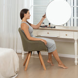Set di 2 comode sedie da pranzo in tessuto verde con rotazione a 360° - CARSON FABRIC GREEN 2PZ