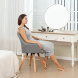 Set di 4 comode sedie da pranzo in tessuto grigio con rotazione a 360° - CARSON FABRIC GREY 4PZ