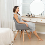 Bequemer Esszimmerstuhl aus grauem Stoff, 360° drehbar – CARSON FABRIC GREY