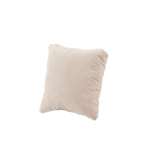 Fauteuil lounge avec accoudoirs en velours côtelé beige - DOMCO