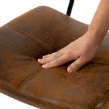 Set mit 4 industriellen Esszimmerstühlen aus Wildleder – POMONA